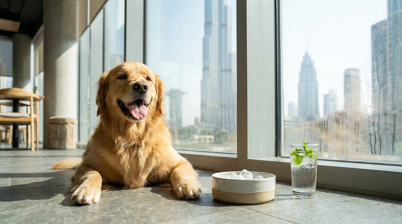 Dubai September Heat Guide & Fluffin Dog Cafe Photos