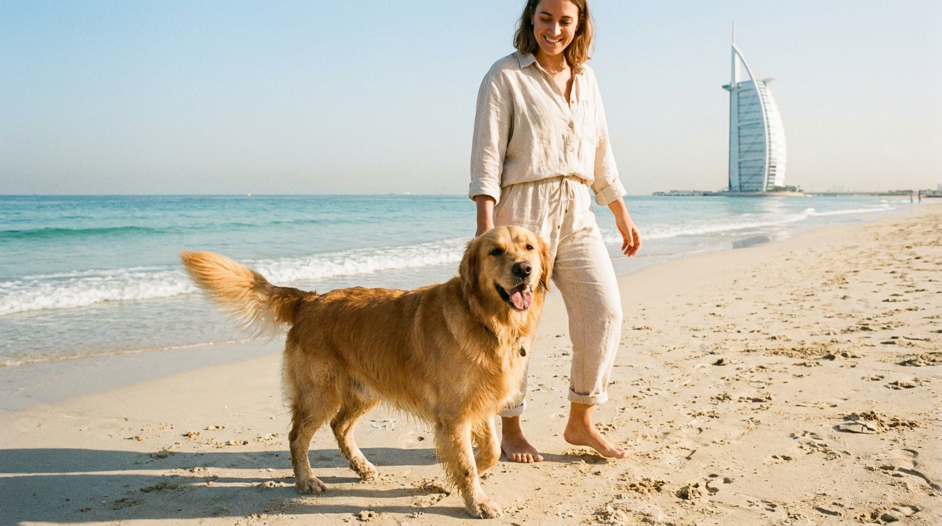 Moving to Dubai with Dogs & Flamingo Beach RAK