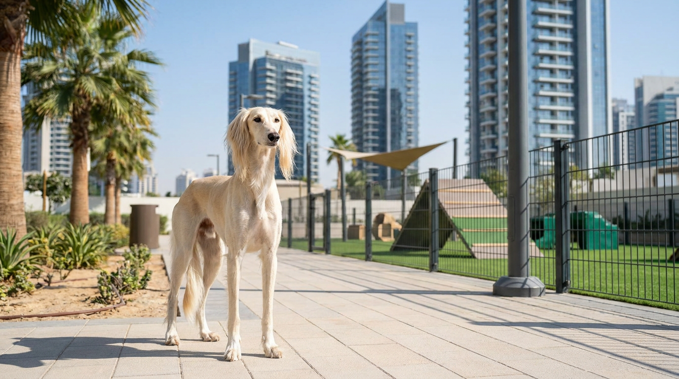 UAE Dog News: JLT Dog Park Heat Safety & Saluki Breed Spotlight